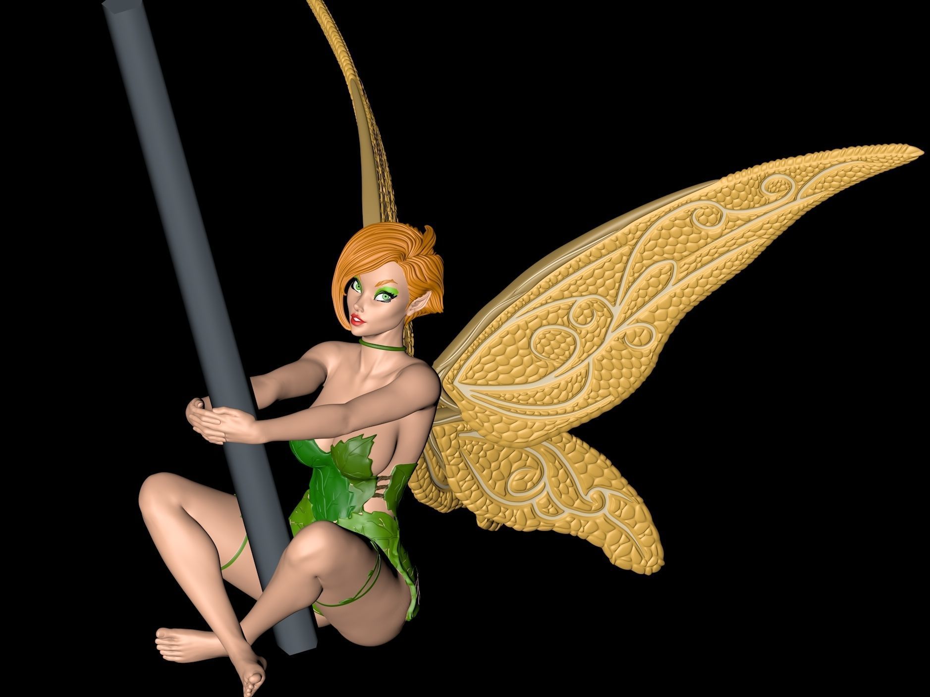 Fairy pencil holder 3D print model_2