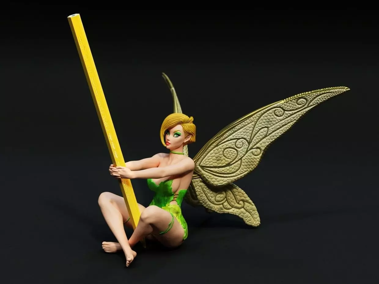 Fairy pencil holder 3D print model_0