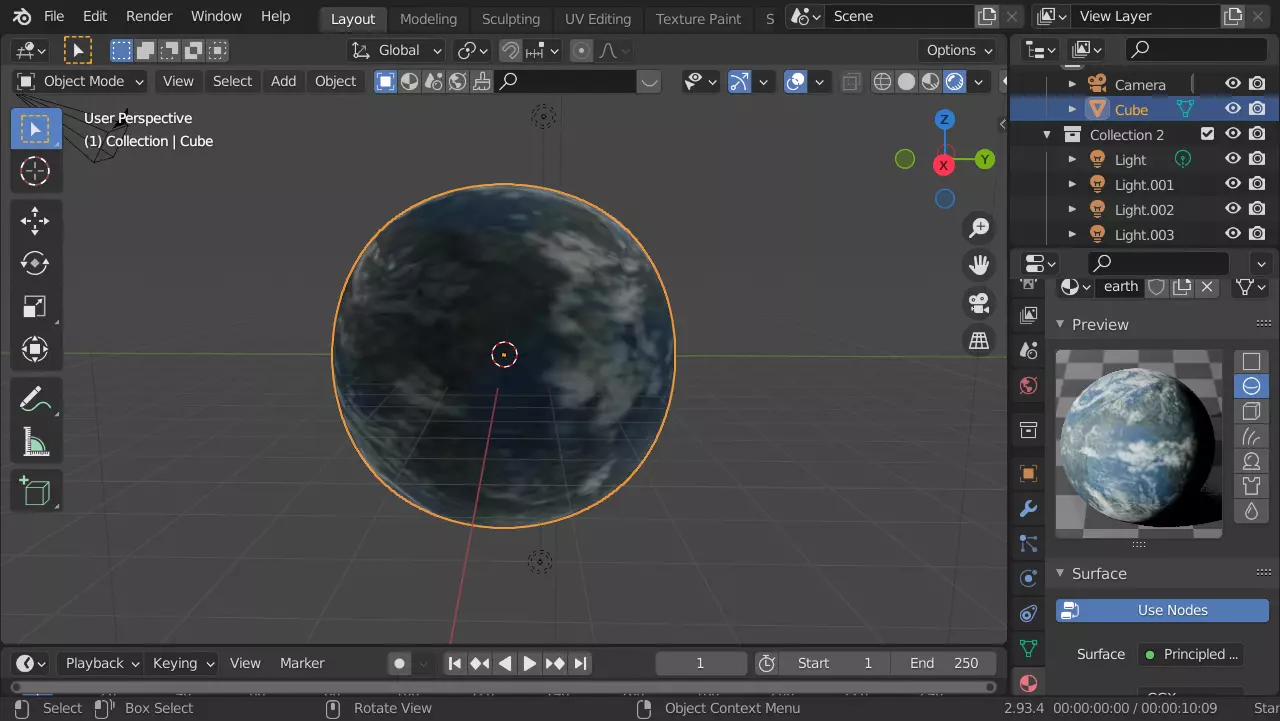 sci fi Planet Low-poly 3D model