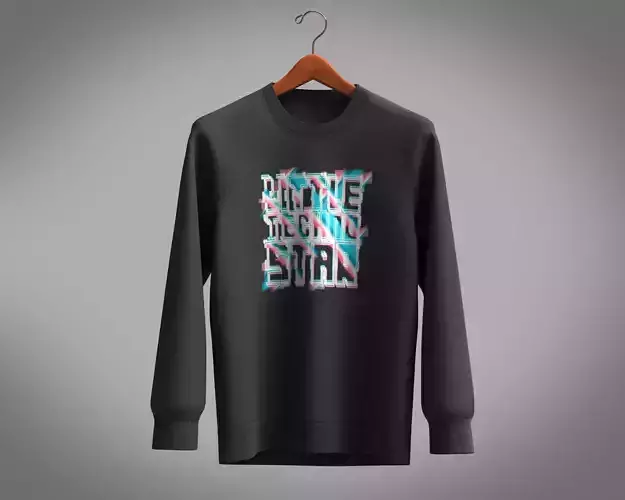 Sweatshirt-Black sweatshirt hanging on hanger