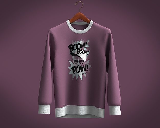 Sweatshirt-BOOM POW 3D model