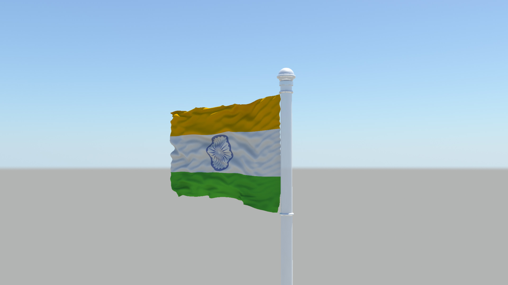Indian flag 3D model_2