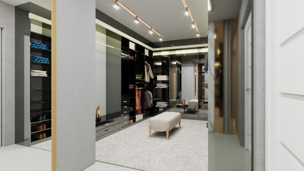 Modern bedroom model 3D model_13