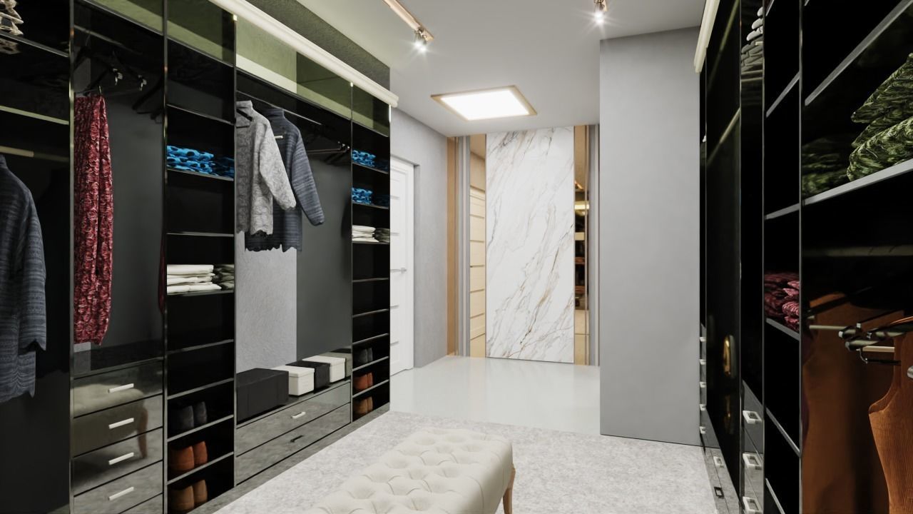 Modern bedroom model 3D model_12