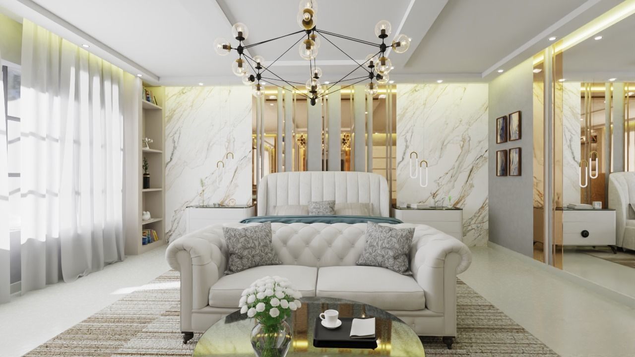 Modern bedroom model 3D model_7