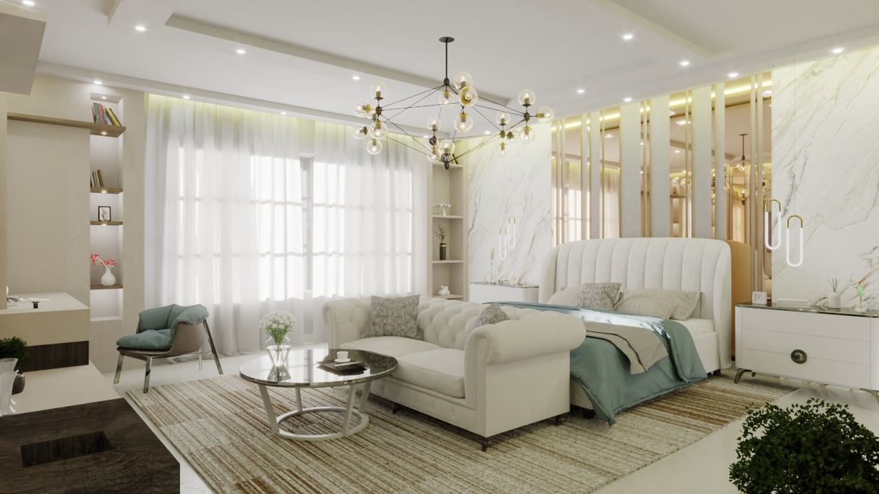 Modern bedroom model 3D model_17