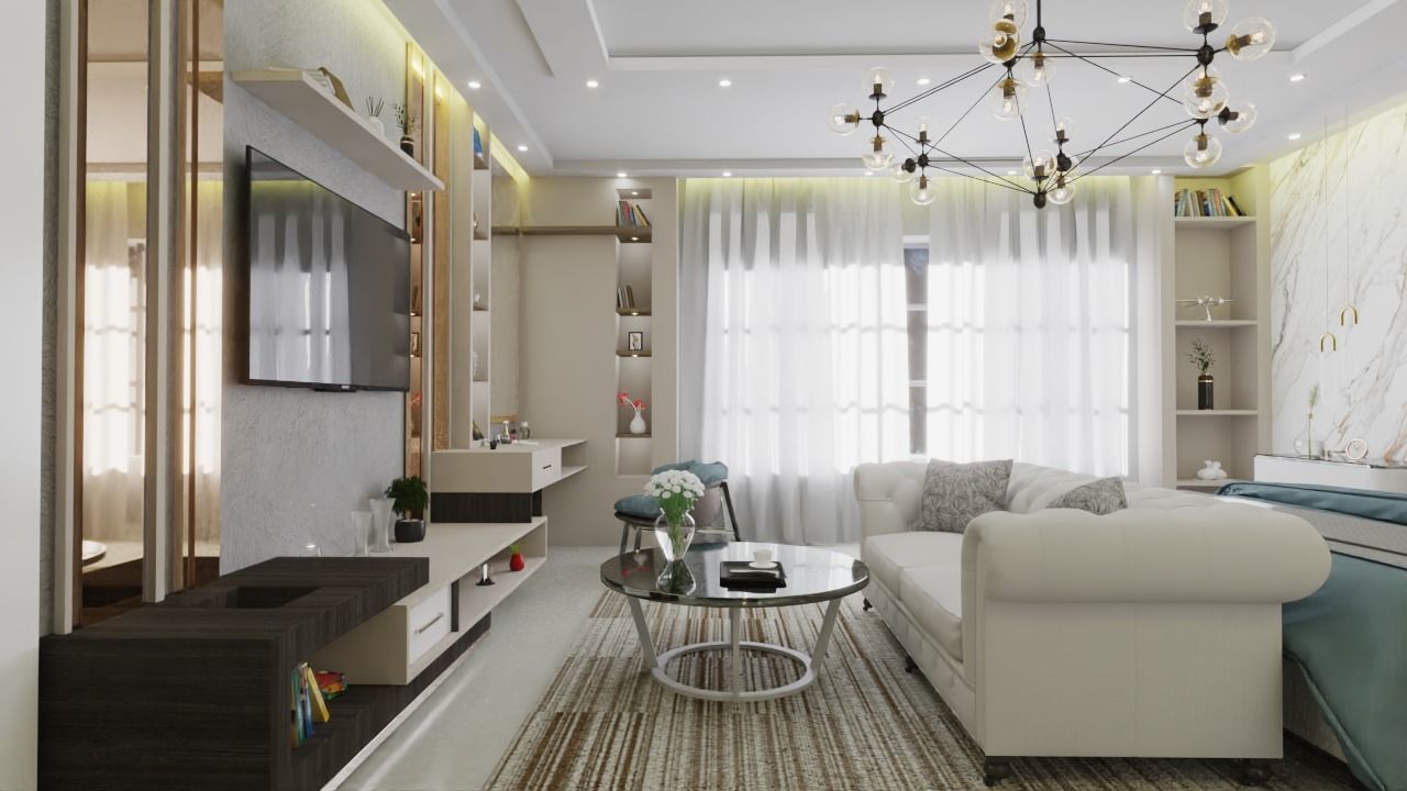 Modern bedroom model 3D model_10