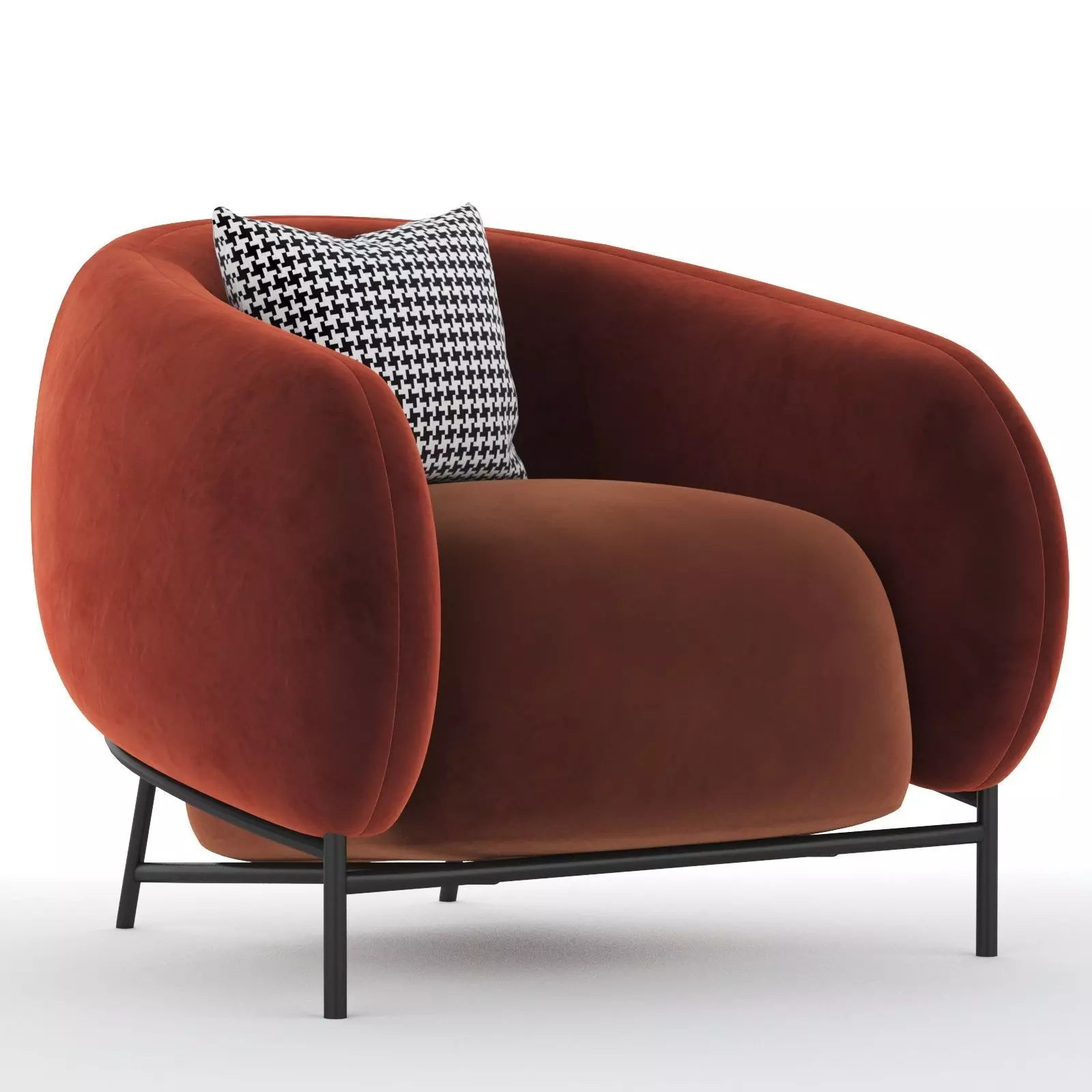 Curl Armchair 3D model_0