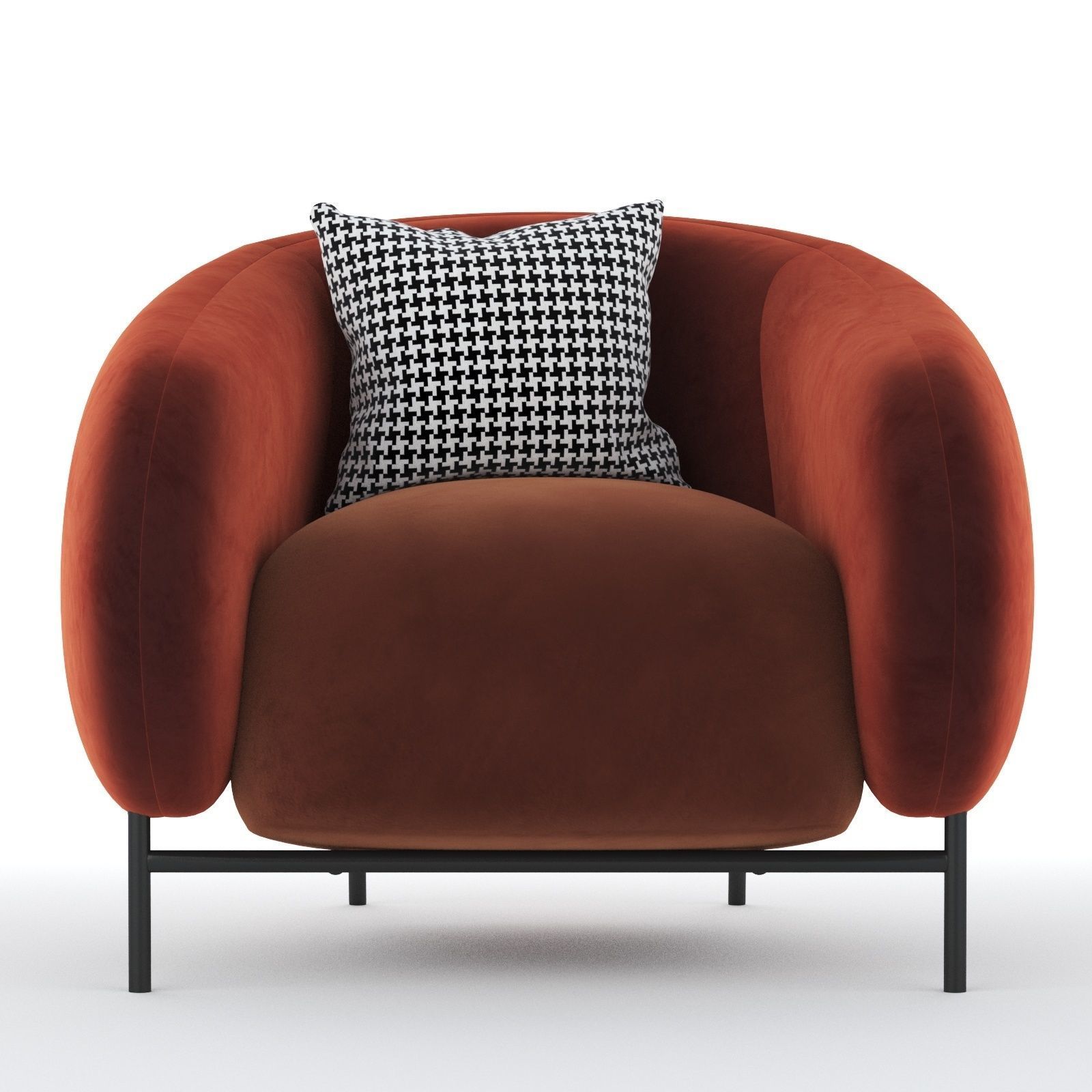 Curl Armchair 3D model_1