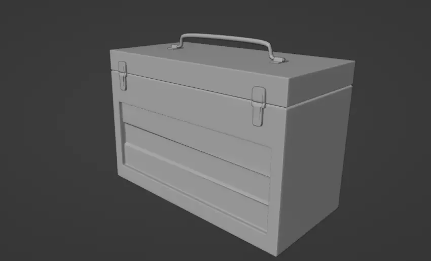 Toolbox Low-poly 3D model_0