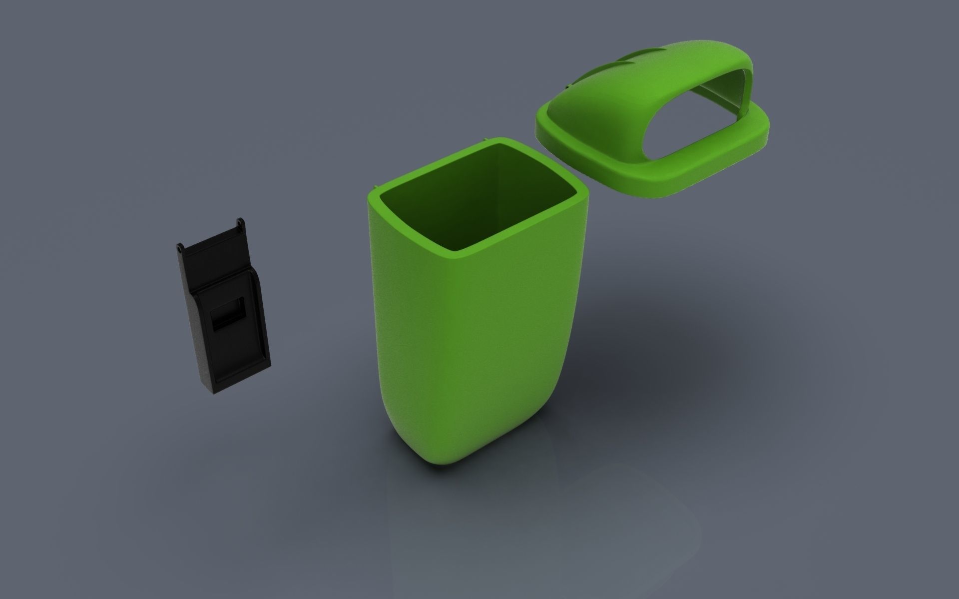 Bus stop Trash bin 3D print model_8