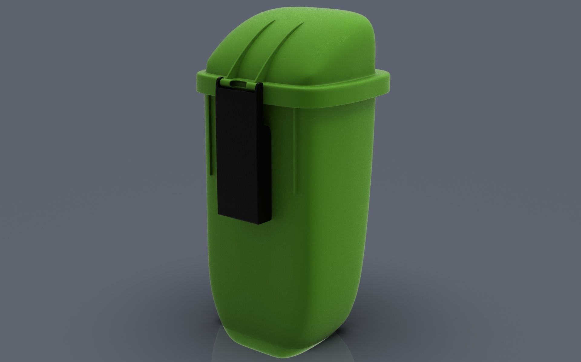 Bus stop Trash bin 3D print model_2