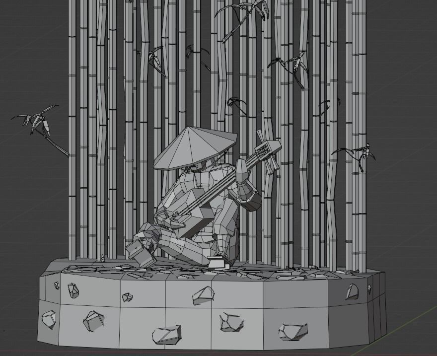 Japanese Traveler Low-poly 3D model_10