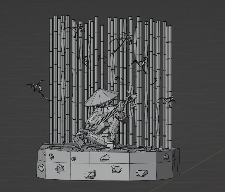 Japanese Traveler Low-poly 3D model_11