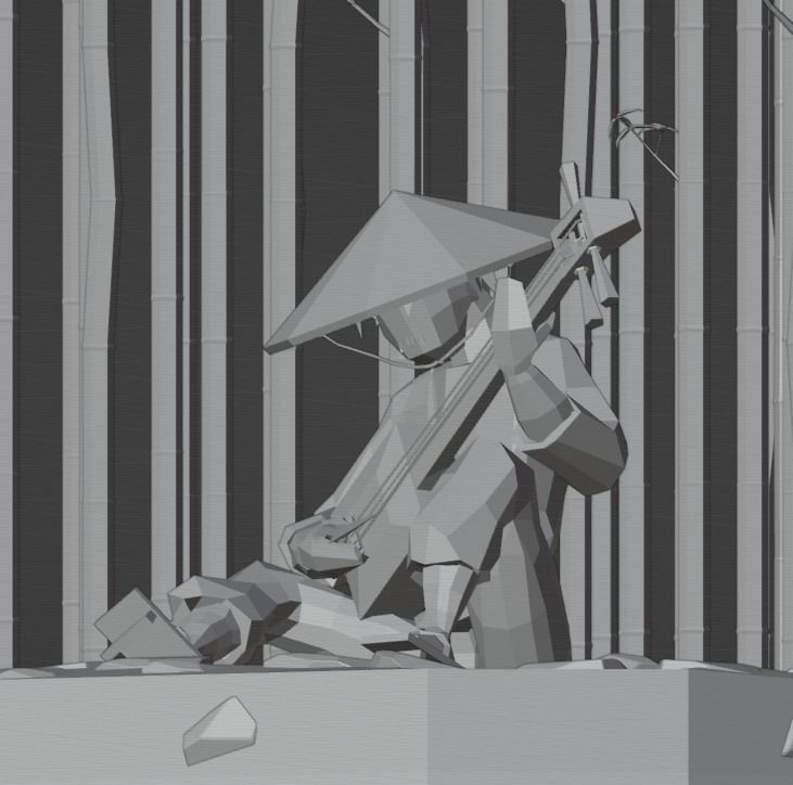 Japanese Traveler Low-poly 3D model_15