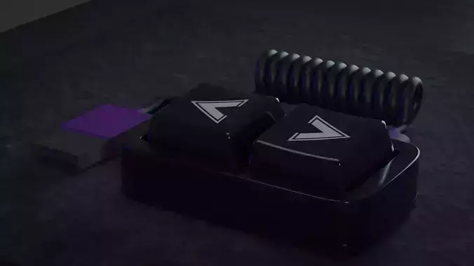 2keys keyboard Free 3D model