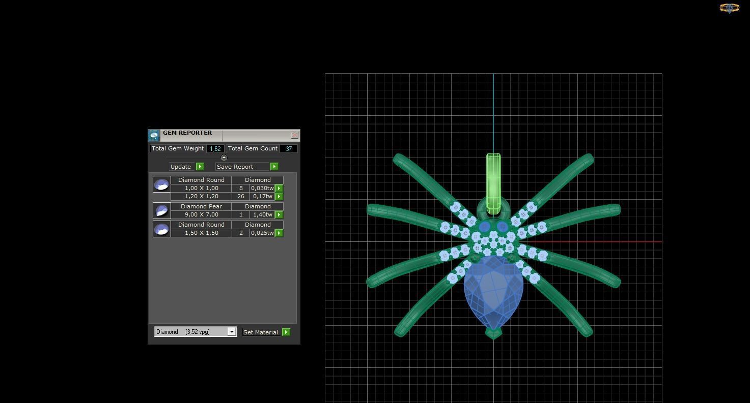 Pendant Spider 3D print model_11