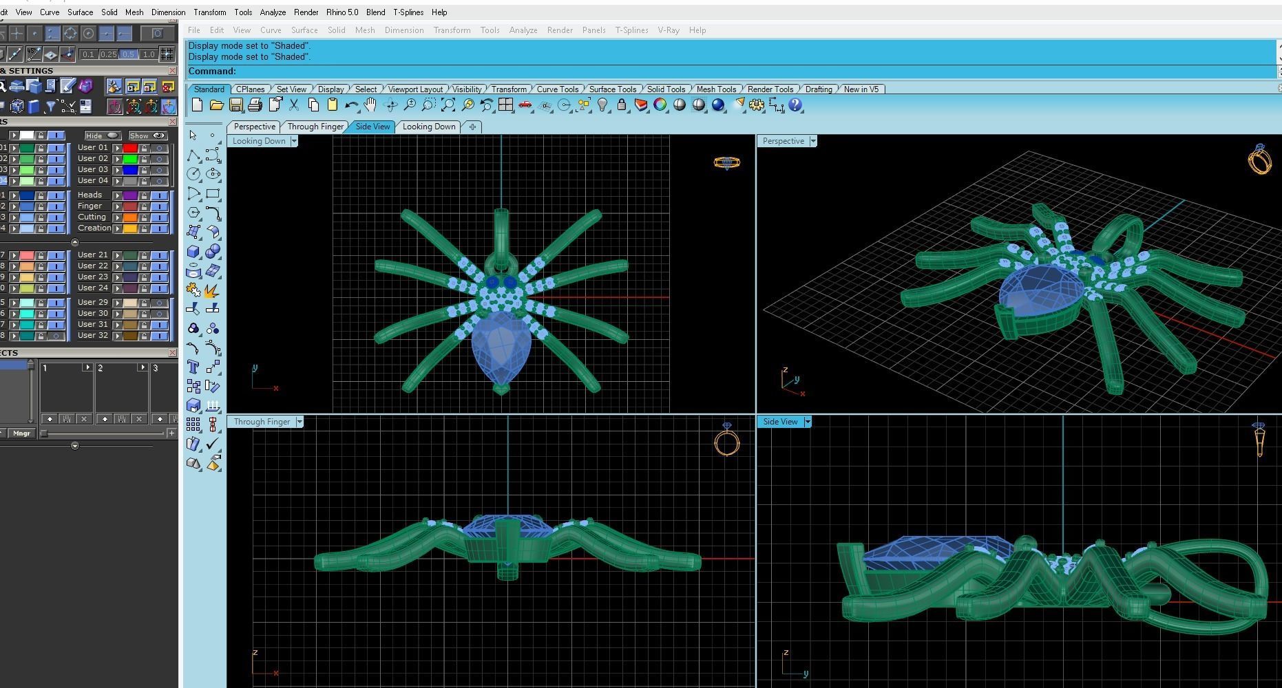 Pendant Spider 3D print model_4