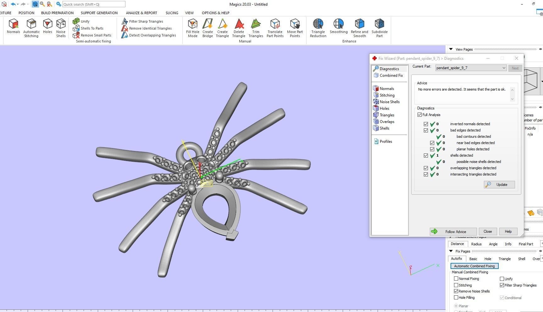 Pendant Spider 3D print model_9