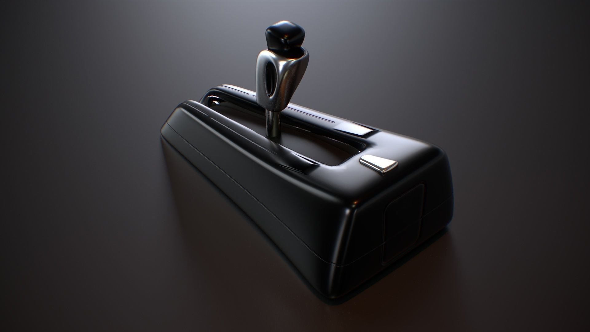 Futuristic Sci Fi Gear Lever Low-poly 3D model_4