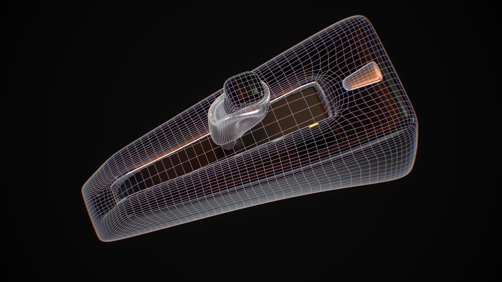 Futuristic Sci Fi Gear Lever Low-poly 3D model_12