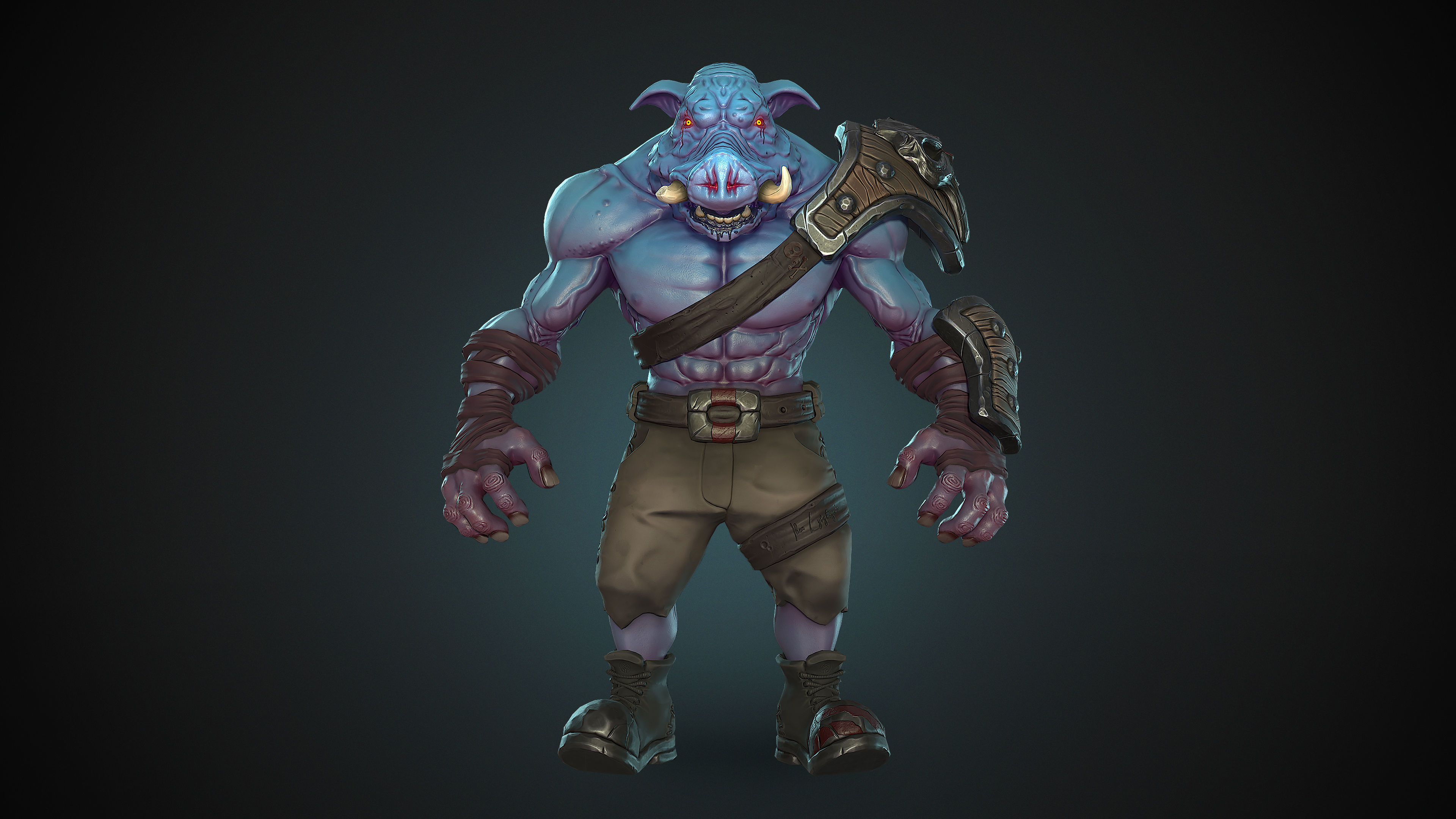 3d stylized character Low-poly 3D model_1