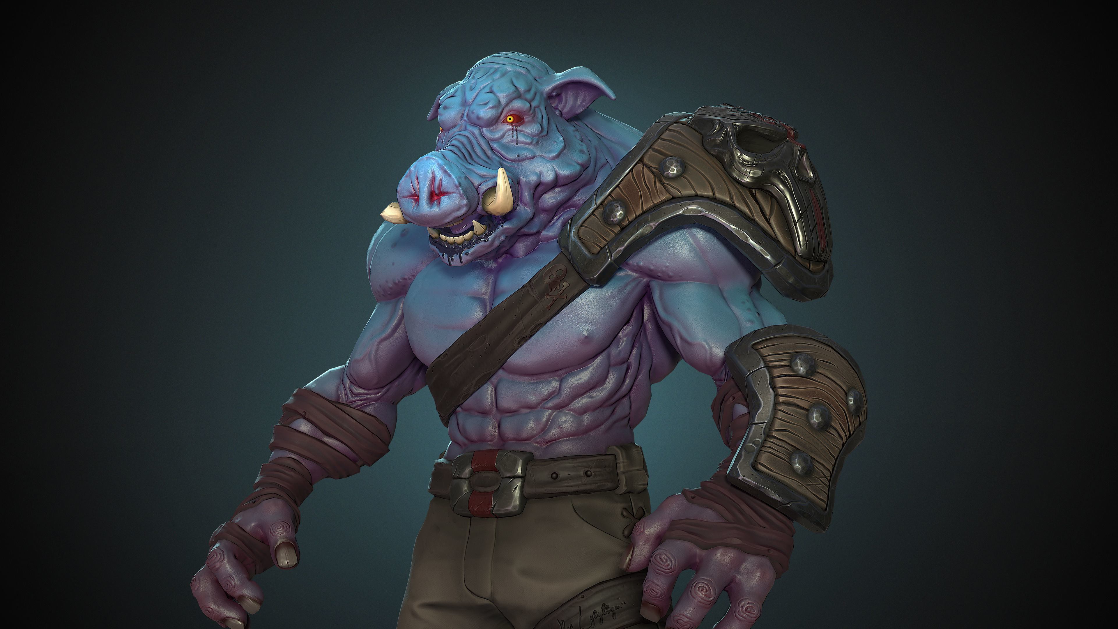 3d stylized character Low-poly 3D model_2