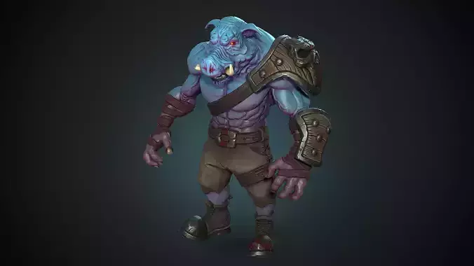 3d stylized character Low-poly 3D model