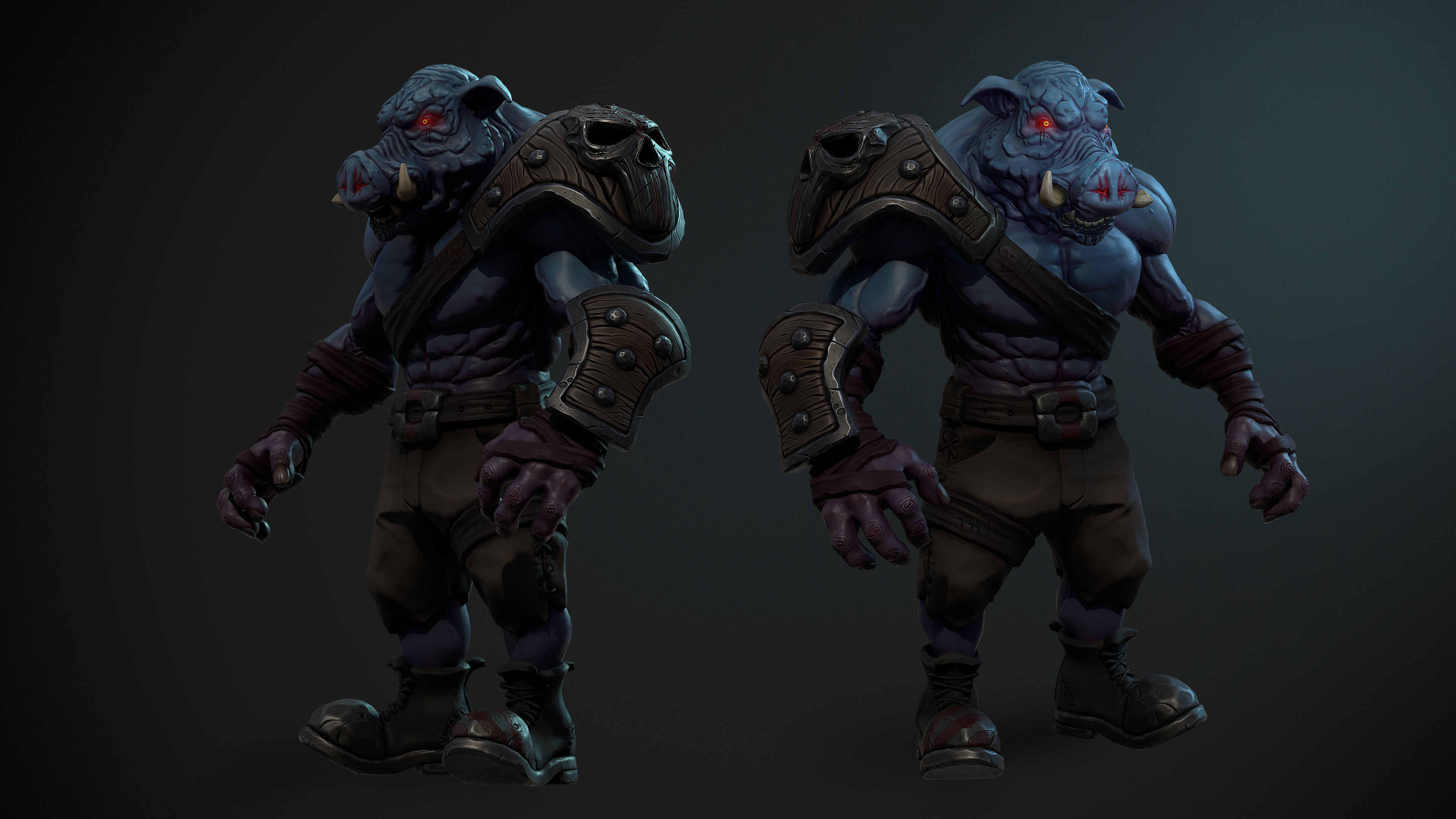 3d stylized character Low-poly 3D model_6