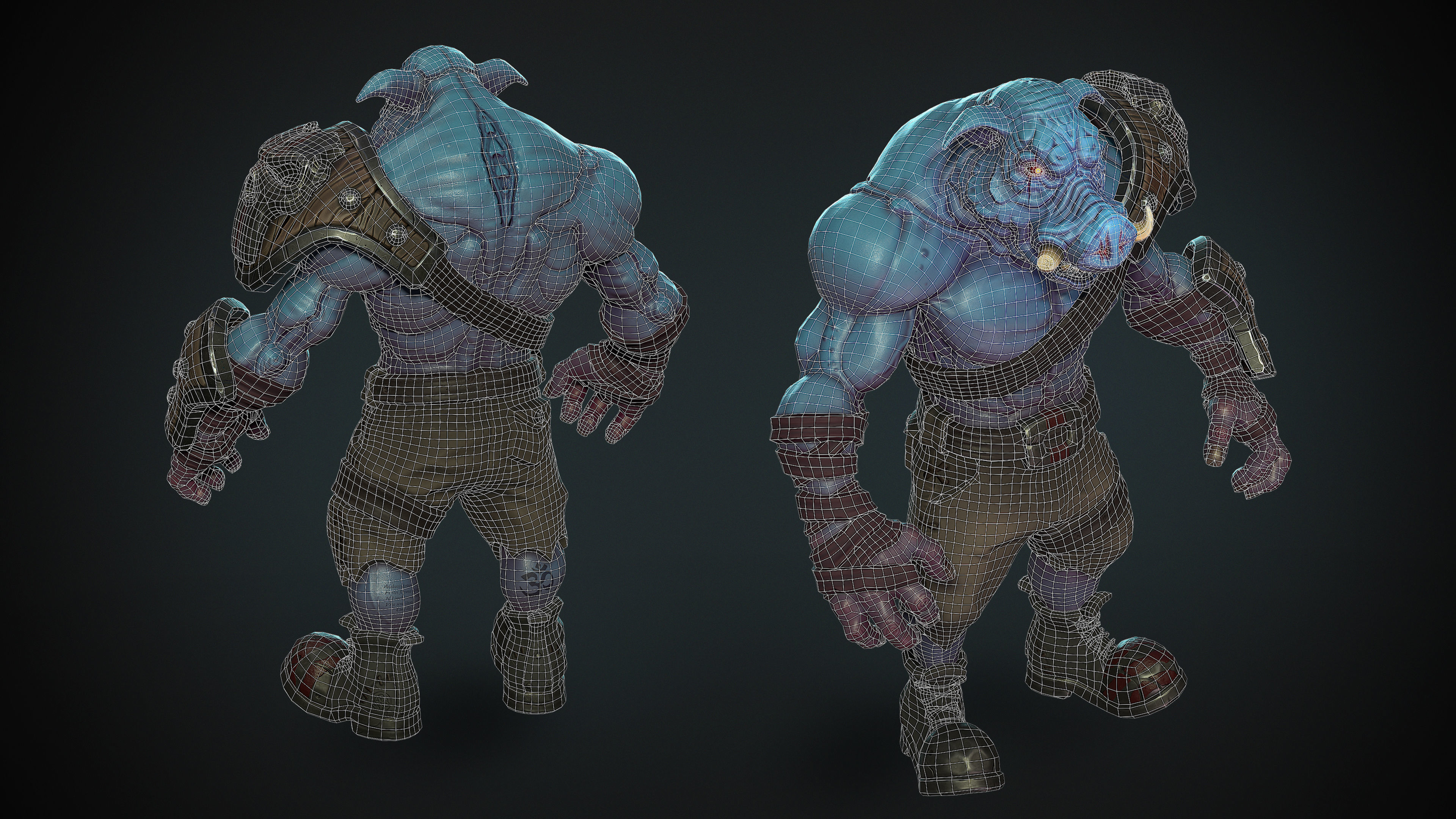 3d stylized character Low-poly 3D model_5