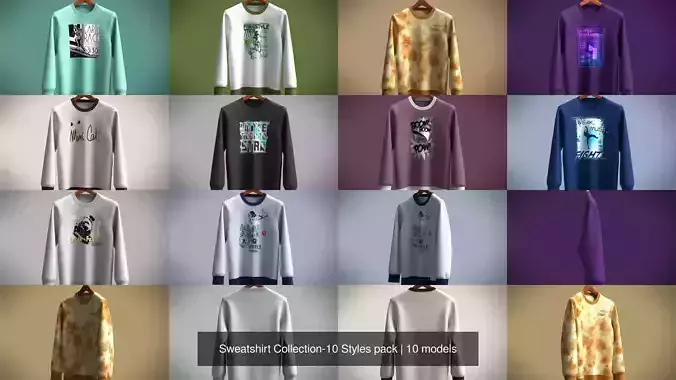 Sweatshirt Collection-10 Styles pack