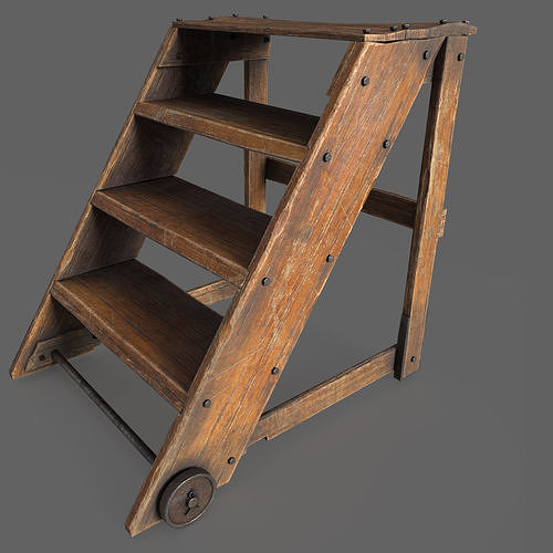 Step Stool Low-poly 3D model