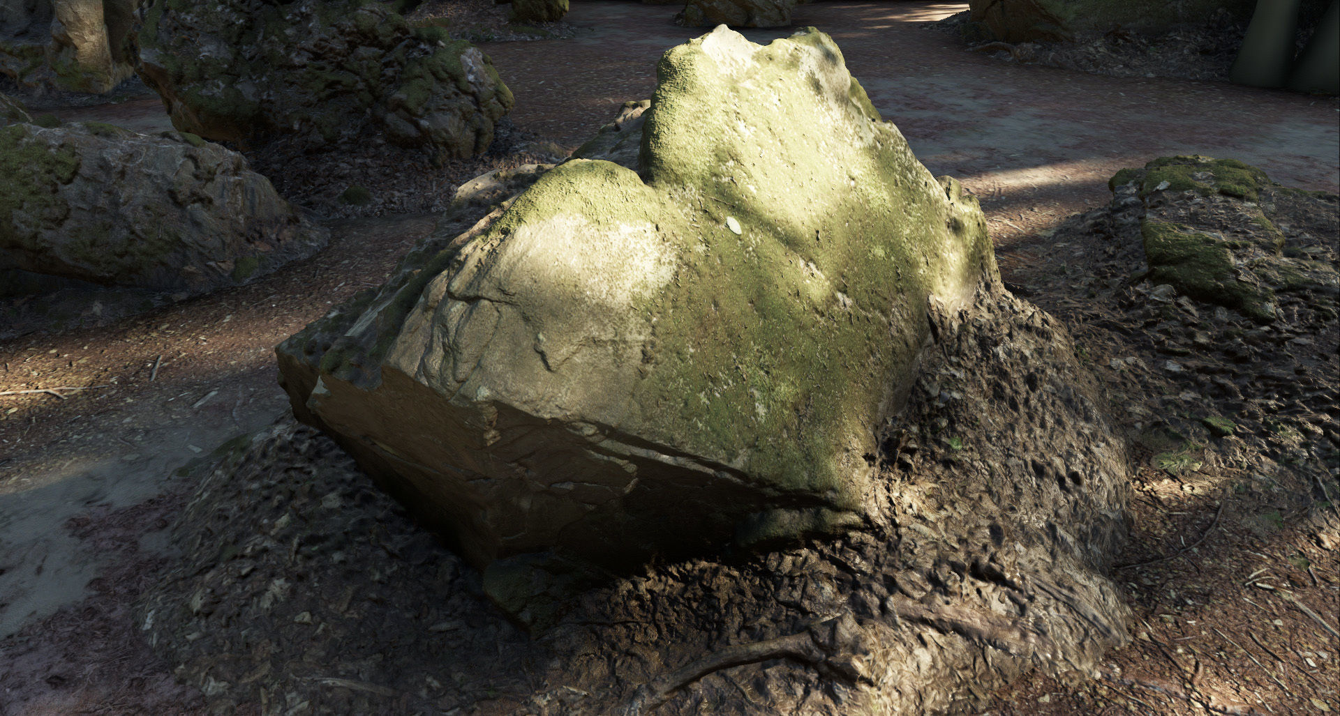 Mossy Forest Rocks Pack 3D model_39