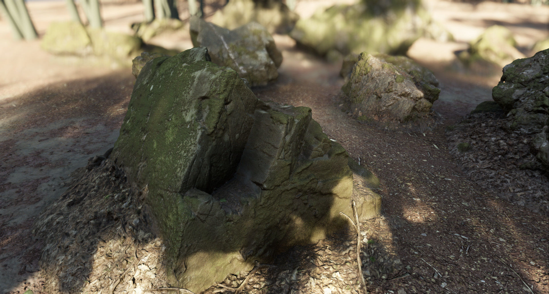 Mossy Forest Rocks Pack 3D model_16