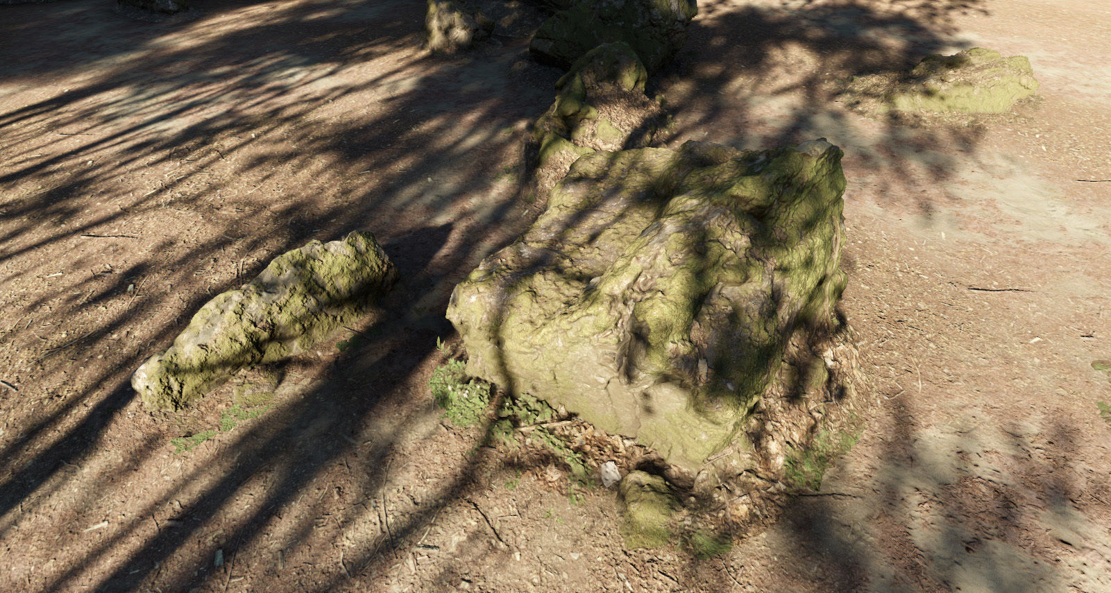 Mossy Forest Rocks Pack 3D model_4