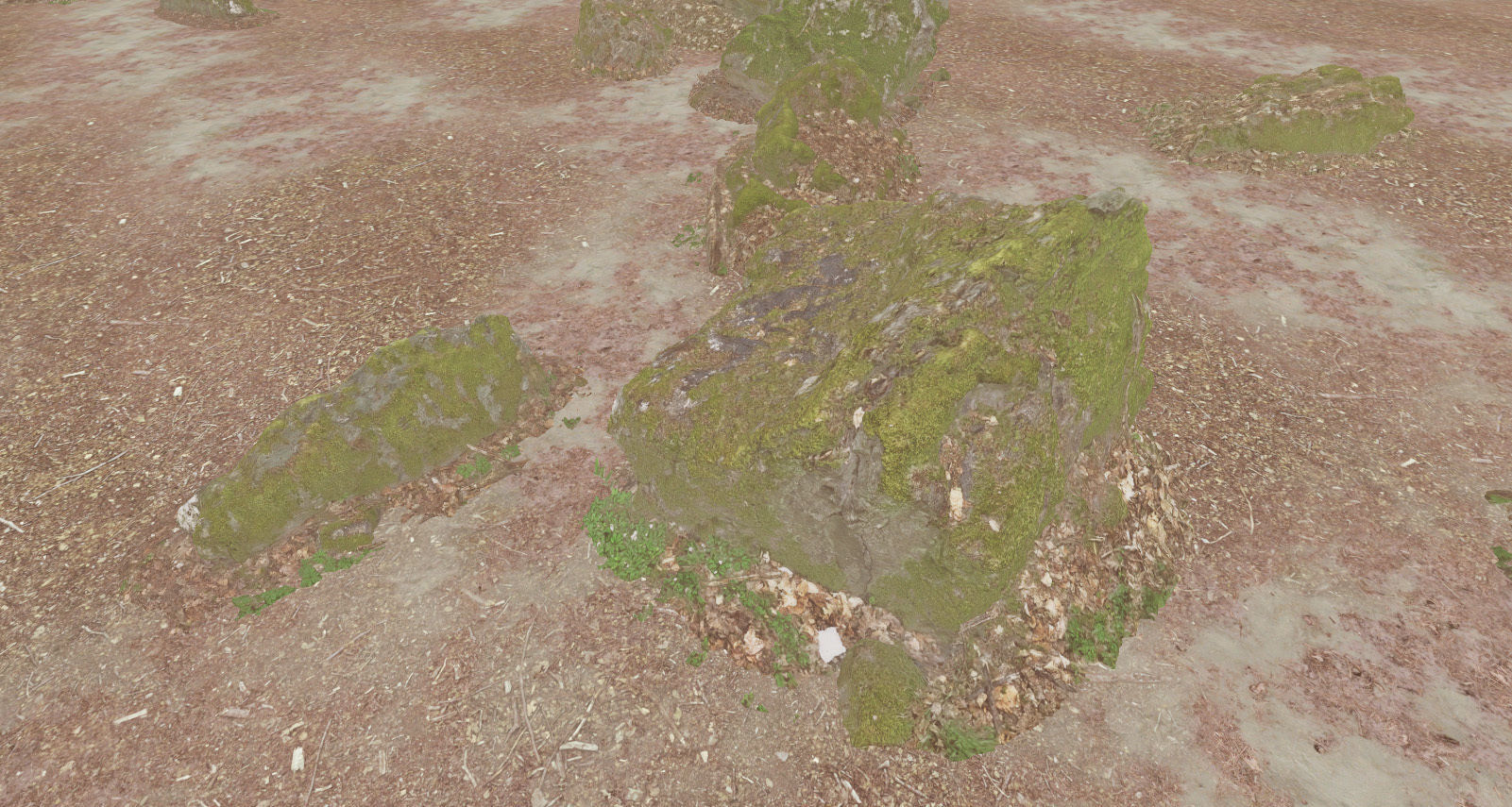 Mossy Forest Rocks Pack 3D model_5