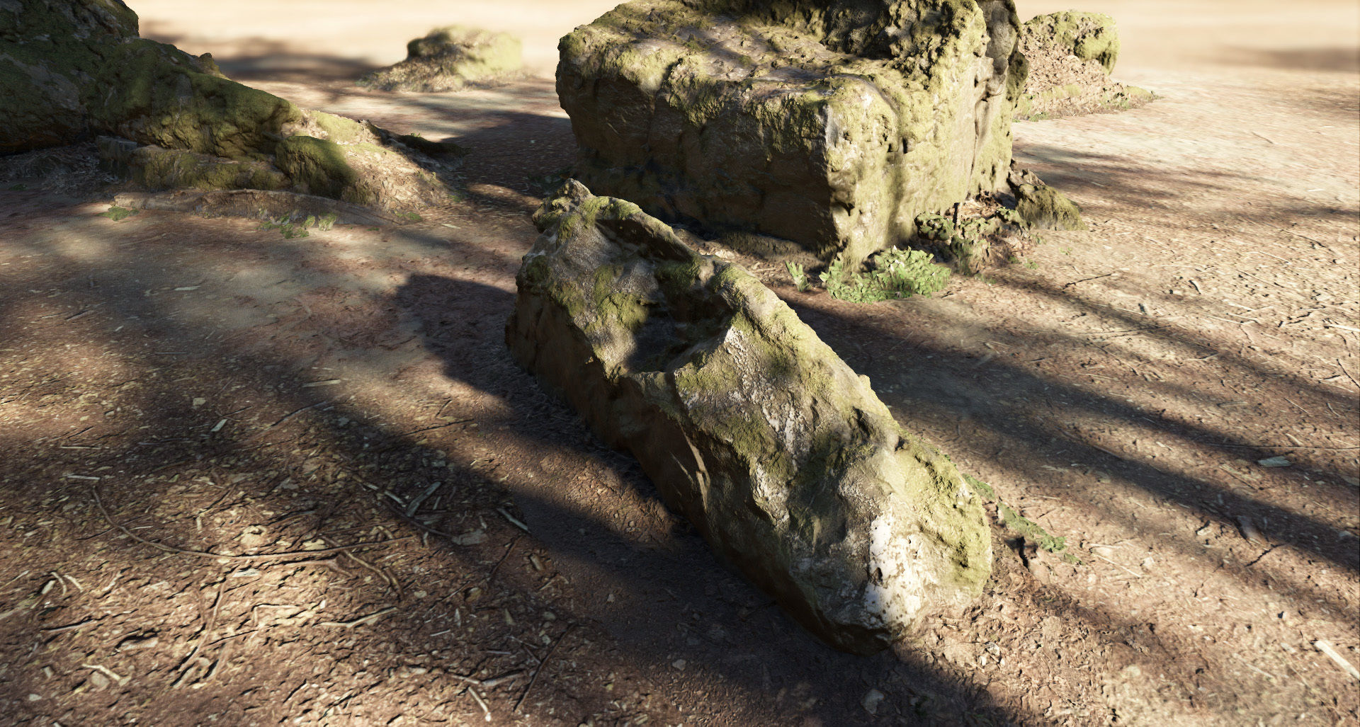 Mossy Forest Rocks Pack 3D model_31