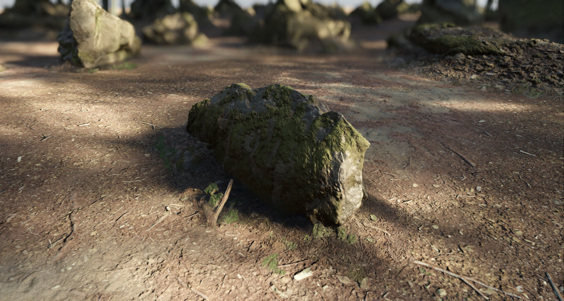 Mossy Forest Rocks Pack 3D model_23