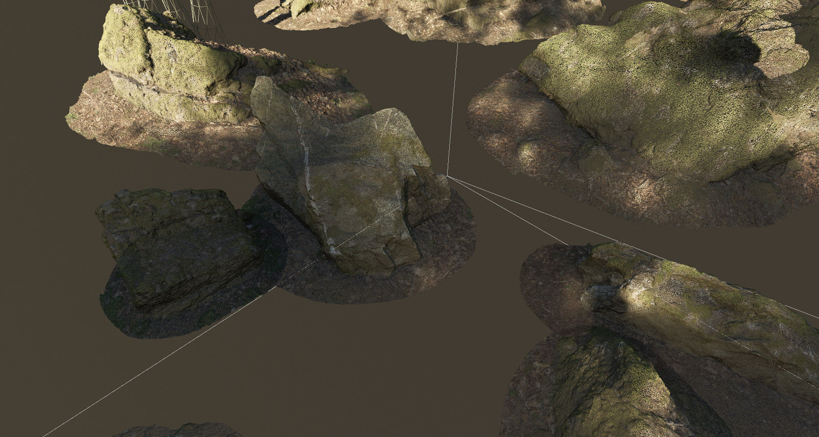 Mossy Forest Rocks Pack 3D model_20