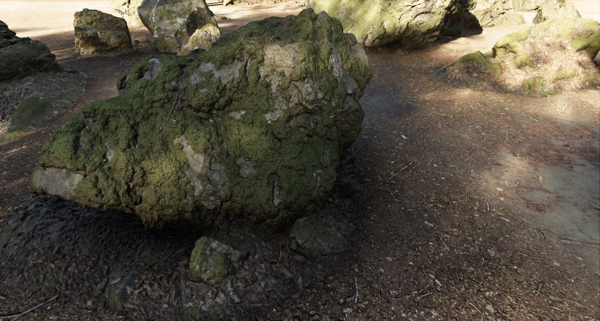 Mossy Forest Rocks Pack 3D model_40
