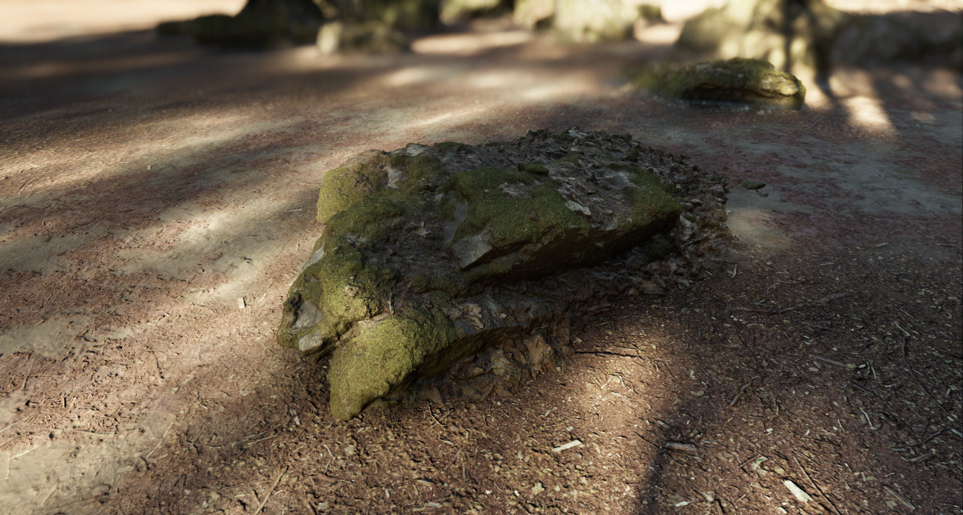 Mossy Forest Rocks Pack 3D model_24