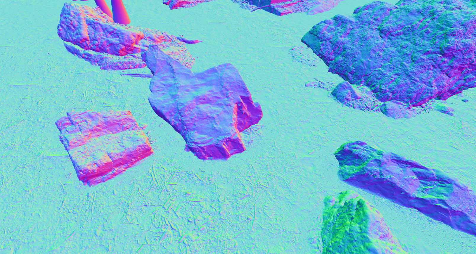 Mossy Forest Rocks Pack 3D model_19