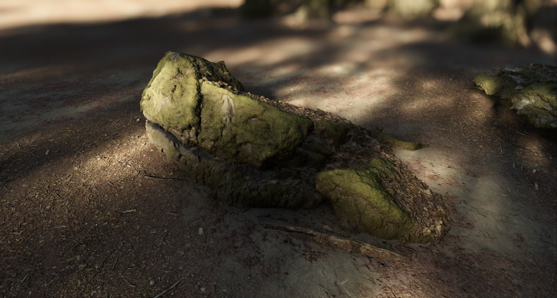 Mossy Forest Rocks Pack 3D model_25