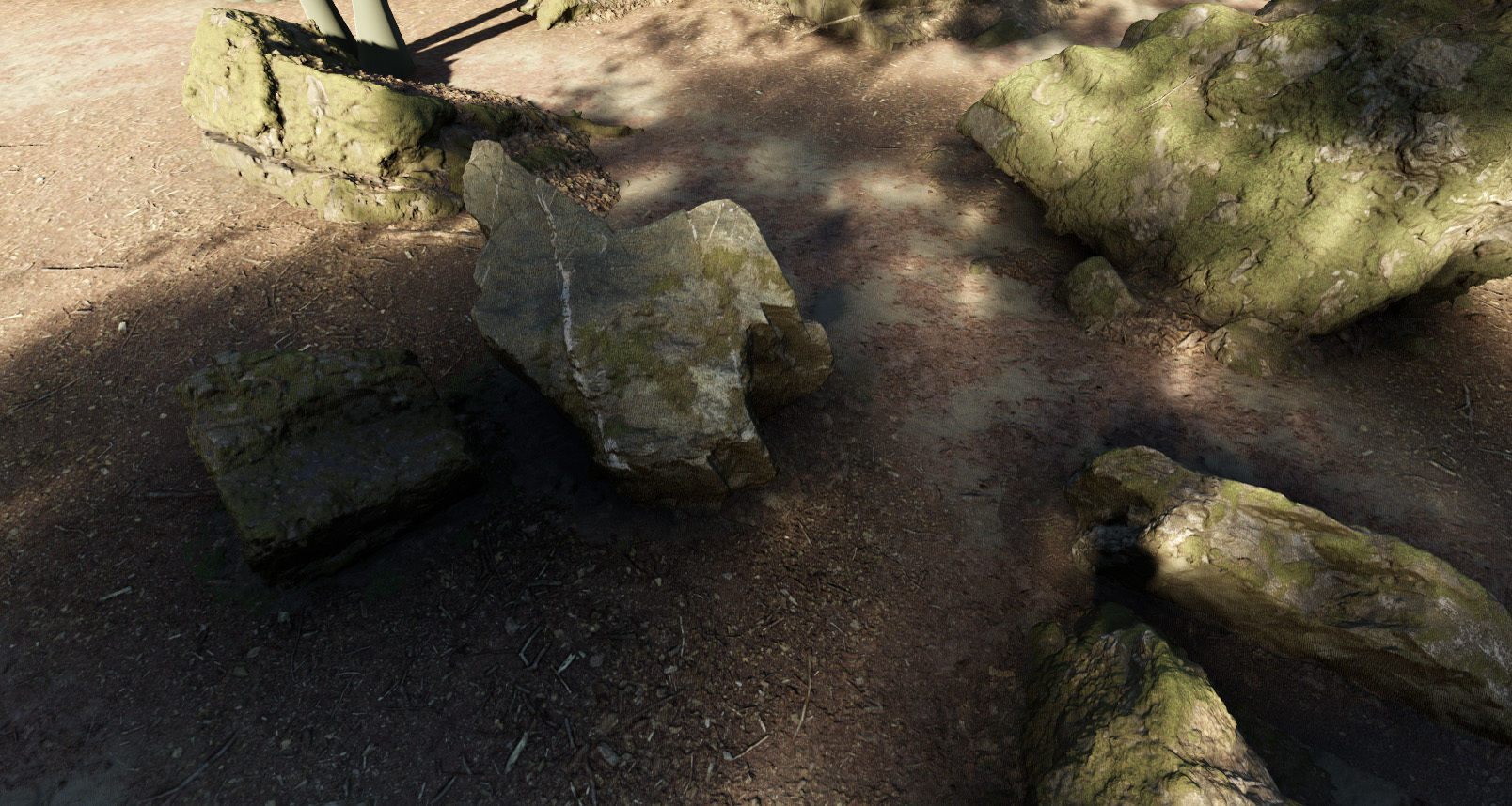 Mossy Forest Rocks Pack 3D model_17