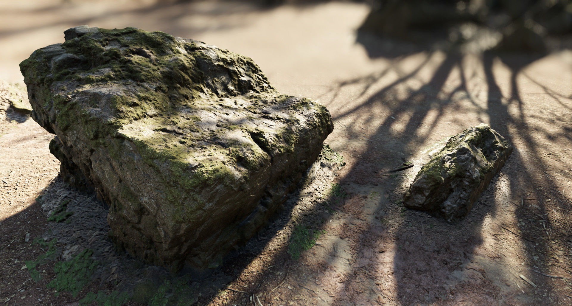 Mossy Forest Rocks Pack 3D model_30