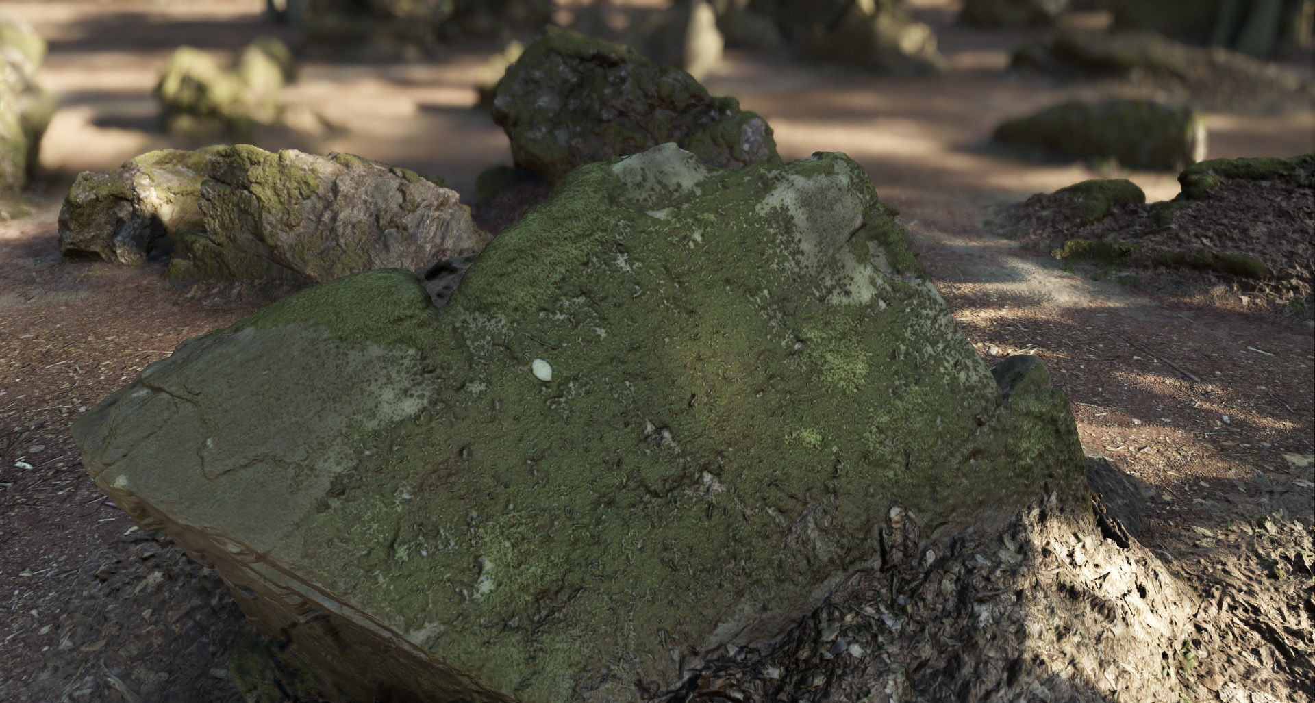 Mossy Forest Rocks Pack 3D model_21