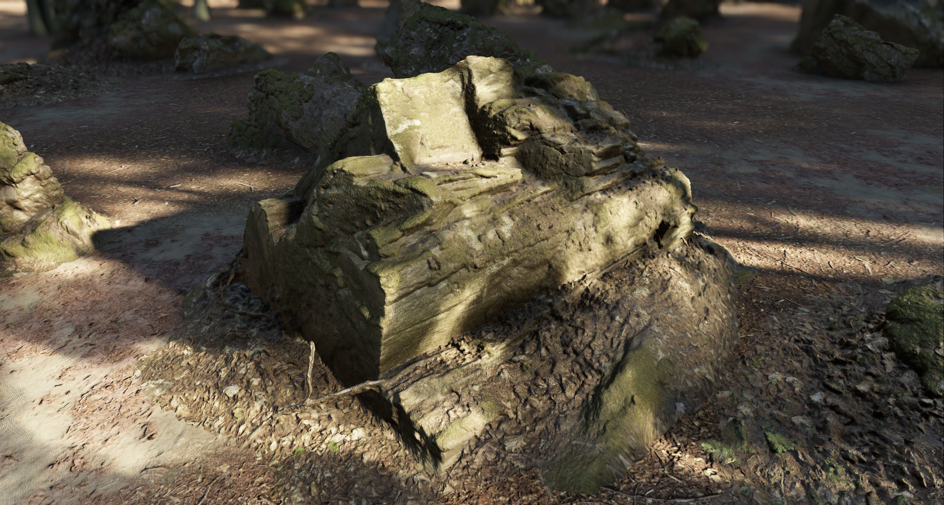 Mossy Forest Rocks Pack 3D model_37