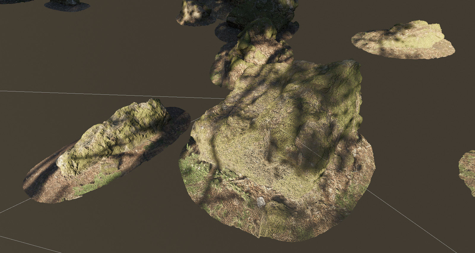 Mossy Forest Rocks Pack 3D model_7