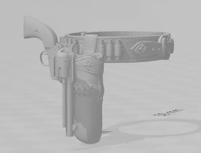 One12 Peacemaker and Holster and Belt 3D print model_0