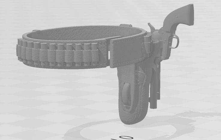 One12 Peacemaker and Holster and Belt 3D print model_2